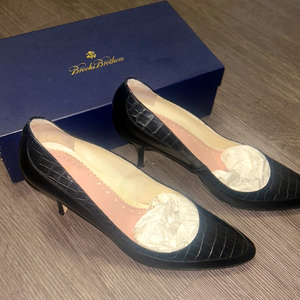 Crocodile Kitten Heels